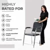 RATISON Leatherette Office Visitor Chair  (Black, Set of 6, Pre-assembled) - Image 4