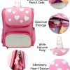 Girls Pink & Silver-Toned Geometric Backpack - Image 2