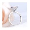 Cuonna Gems Gallery GRA Certified 1 Carat Moissanite Diamond Ring Eye Clean Cushion Cut Real 22Kt Gold Pure White Gold Ring For Women Mojanite VVS1 Clarity Flawless Gem Sone Ki Anguthi Ladies - Image 3