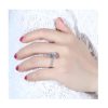 Cuonna Gems Gallery GRA Certified 1 Carat Moissanite Diamond Ring Eye Clean Cushion Cut Real 22Kt Gold Pure White Gold Ring For Women Mojanite VVS1 Clarity Flawless Gem Sone Ki Anguthi Ladies - Image 4