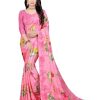 Women's Printed Crepe Saree, Traditional Indian Ethnic Wear Saree for Women/Girls