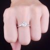 STONE GEMS GALLERY Beautuful Engagement Ring 2.5 Carat Moissanite Round Original Platinum Ring For Women हीरा रत्न की अंगूठी A1+ 4 Prong Ring Platinum  For Women - Image 2
