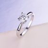 STONE GEMS GALLERY Beautuful Engagement Ring 2.5 Carat Moissanite Round Original Platinum Ring For Women हीरा रत्न की अंगूठी A1+ 4 Prong Ring Platinum  For Women - Image 3