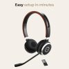 Jabra Evolve 65 SE Link380a MS Stereo- On Ear Bluetooth Headphones with Noise-Cancelling Microphone, Long-Lasting Battery and Dual Connectivity - Works with All Other Platforms - Black - Image 4