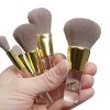 Veil Cosmetics Pro On The Go 5 Piece Makeup Brush Set | Vegan Travel Size Professional Makeup Brushes | 100% Synthetic Bristles - Image 2