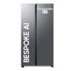 Samsung 653 L, 3 Star, Frost Free, Double Door, Convertible 5-in-1 Digital Inverter, Side By Side AI Enabled Smart Refrigerator with WiFi (RS76CG8003S9HL, Silver, Refined Inox)