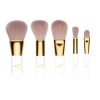 Veil Cosmetics Pro On The Go 5 Piece Makeup Brush Set | Vegan Travel Size Professional Makeup Brushes | 100% Synthetic Bristles