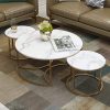 Ashlo's Decor Nesting Coffee Table with Real Marble for Living Drawing Waiting Room - Image 2