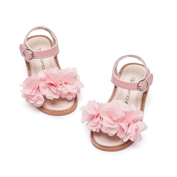Kiderence Toddler Girl's Sandals Princess Flats Sandals Pink (Toddler/Little Kid)