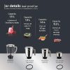Philips HL7759/00 Mixer Grinder, 750W Turbo Motor, 4 Jars (Black), Quick cool ventilation for longer motor life - Image 2