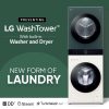 LG WashTower 13 Kg /10 Kg with AI Direct Drive & DUAL Inverter Heat Pump, Fully Automatic Front Load Washing Machine and Dryer (FWT1310BG) with Wi Fi & Central Control Panel Natural Beige & Green - Image 5