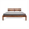 Brown Admire Sheesham Wood Without Storage Bed In Queen Size - Image 3