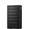 Sei Black Embossed Lines Slim wallet