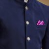 Men Solid Mandarin Collar Sherwani Set - Image 2