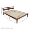 Brown Admire Sheesham Wood Without Storage Bed In Queen Size - Image 4