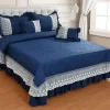 ADCO 300 TC Cotton King Self Design Flat Bedsheet  (Pack of 1, Red) - Image 2