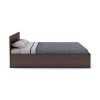 CURIOUS LIFESTYLE Brown Wooden King Size Bed With Storage - Image 3