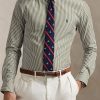 Men Button-Down Collar Vertical Striped Cotton Casual Shirt - Image 2