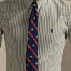 Men Button-Down Collar Vertical Striped Cotton Casual Shirt