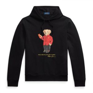 Men Lunar New Year Polo Bear Hoodie