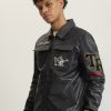 True Religion Men Leather Biker Jacket with Patchwork - Image 4
