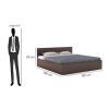 CURIOUS LIFESTYLE Brown Wooden King Size Bed With Storage - Image 2