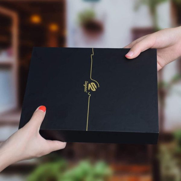 SAYEEC A5 Thick Journal Large 360 Sheets Leather Notebook Lined Paper Writing Notebook with Pen Gift Set Hardcover Diary Black for Taking Notes Business Man Women Gift - Image 2