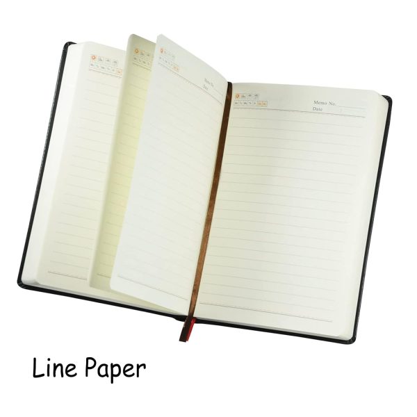 SAYEEC A5 Thick Journal Large 360 Sheets Leather Notebook Lined Paper Writing Notebook with Pen Gift Set Hardcover Diary Black for Taking Notes Business Man Women Gift - Image 3